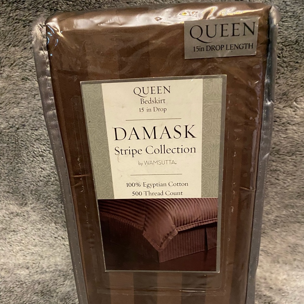 Brand new Brown queen bed skirt